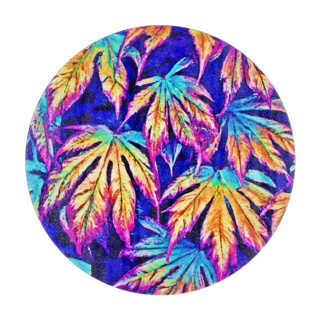 Planche À Découper Motif Feuille coloré (Devant)