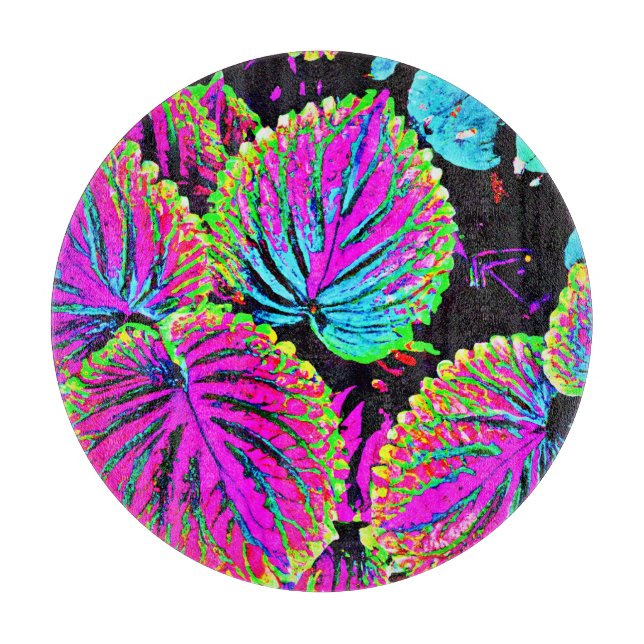 Planche À Découper Motif Feuille coloré (Devant)