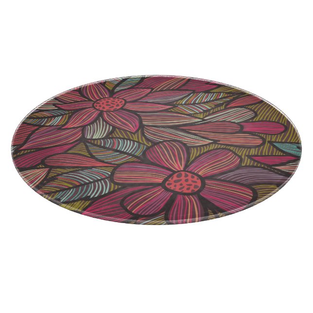 Planche À Découper Motif floral 4 3 (Coin)