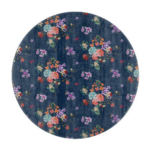 Planche À Découper Motif floral de bouquet rose