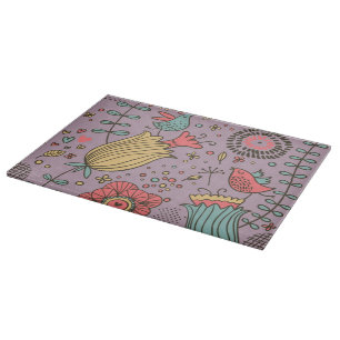 Planche À Découper Motif floral élégant avec des fleurs