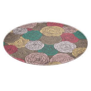 Planche À Découper Motif floral élégant. Floral lumineux