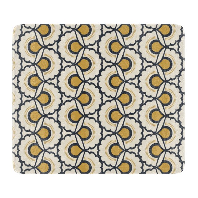 Planche À Découper Motif floral géométrique (Devant)