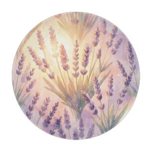 Planche À Découper Motif floral lavande violet aquarelle rêveur