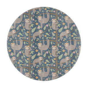 Planche À Découper Motif floral mignon de paresse