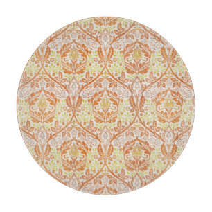 Planche À Découper Motif floral orange élégant
