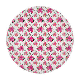 Planche À Découper Motif Floral rose Design-29500