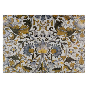 Planche À Découper Motif floral William Morris Lodden : bleu or