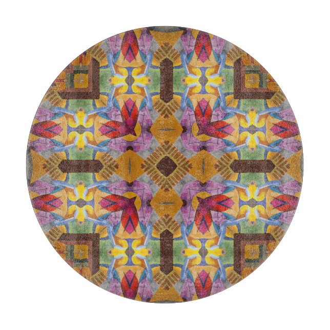 Planche À Découper Motif fractal des Coeurs arabes (Devant)