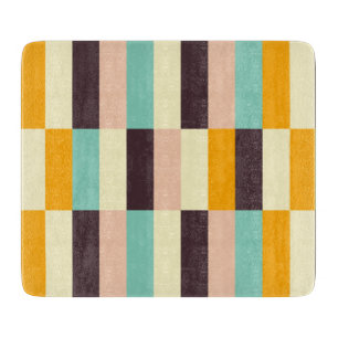 Planche À Découper Motif géométrique coloré avec des rayures vertical