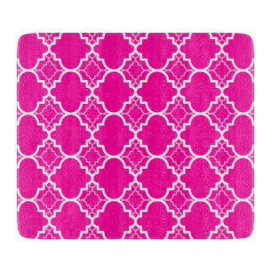 Planche À Découper Motif géométrique de Quatrefoil de roses indien