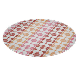 Planche À Découper motif géométrique des rayures rouges ikat