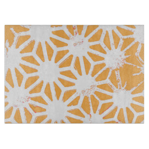 Planche À Découper Motif géométrique jaune