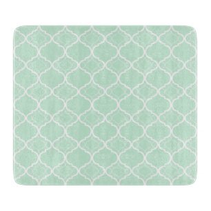 Planche À Découper Motif géométrique vert en bon état de Quatrefoil