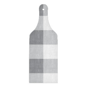 Planche À Découper Motif gris et blanc En vichy