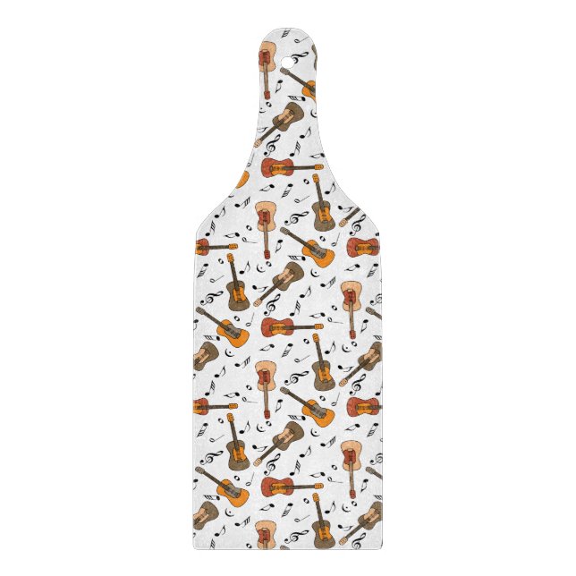 Planche À Découper Motif Guitare Music Notes (Devant)