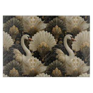 Planche À Découper Motif luxueux Art Déco de cygne et de filigrane do