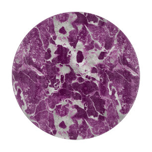 Planche À Découper Motif marbre violet et argent moderne