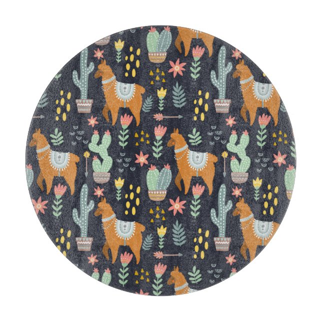 Planche À Découper Motif mignon d'alpaga (Devant)