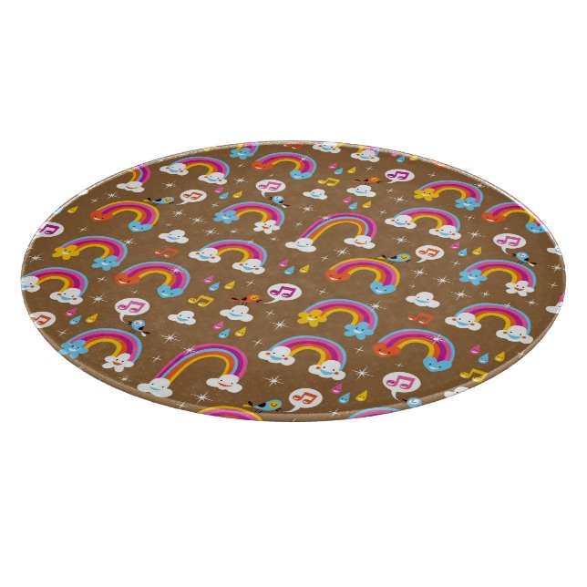 Planche À Découper motif mignon d'arcs-en-ciel (Coin)