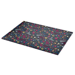 Planche À Découper motif mignon d'oiseaux et de fleurs
