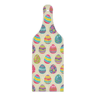 Planche À Découper Motif mignon en pastel coloré d'oeufs de pâques