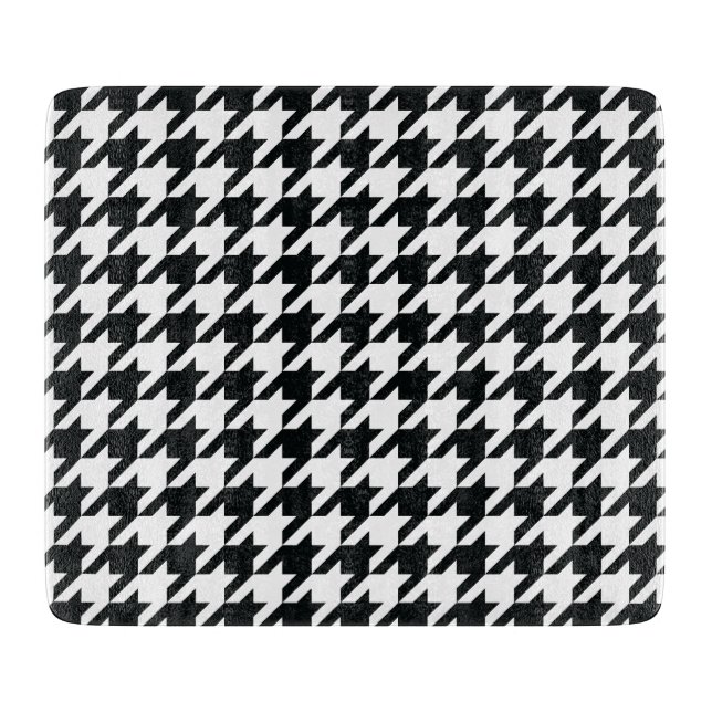 Planche À Découper Motif noir blanc de Houndstooth (Devant)