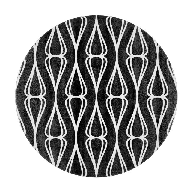 Planche À Découper Motif noir moderne (Devant)
