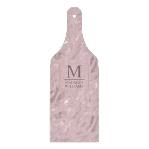 Planche À Découper Motif Pailleté Rose Pâle Douceur Personnalisé Or