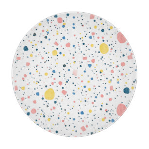 Planche À Découper Motif Pastel de Points de Confettis en Terrazzo Mo