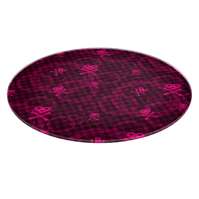 Planche À Découper Motif rose d'Emo avec des cercles (Coin)