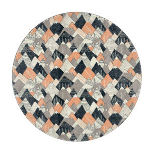 Planche À Découper Motif scandinave de montagne de style