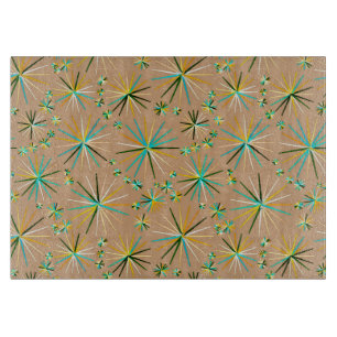 Planche À Découper Motif Sputnik Milieu du Siècle, Taupe Brun