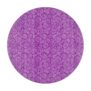 Planche À Découper Motif tourbillon japonais - rose orchidée et viole
