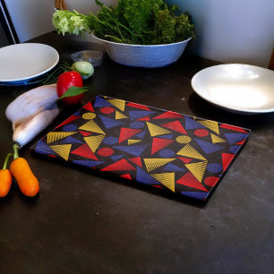 Planche À Découper Motif triangle multicolore