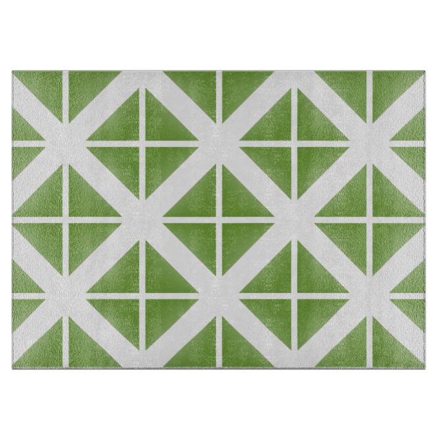 Planche À Découper Motif triangle vert tendance (Devant)