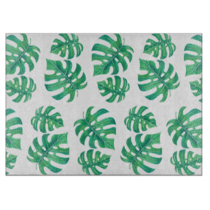 Planche À Découper Motif tropical avec feuilles monstères