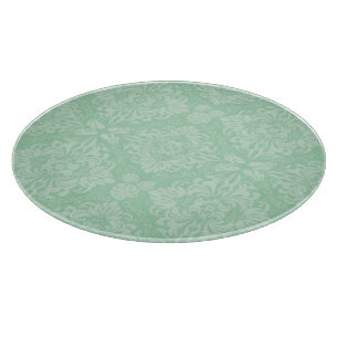 Planche À Découper Motif vert de damassé