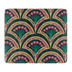 Planche À Découper motif vert en forme de coque