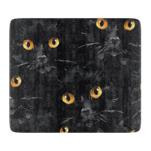Planche À Découper Motif Yeux de Chat Noir Mystique