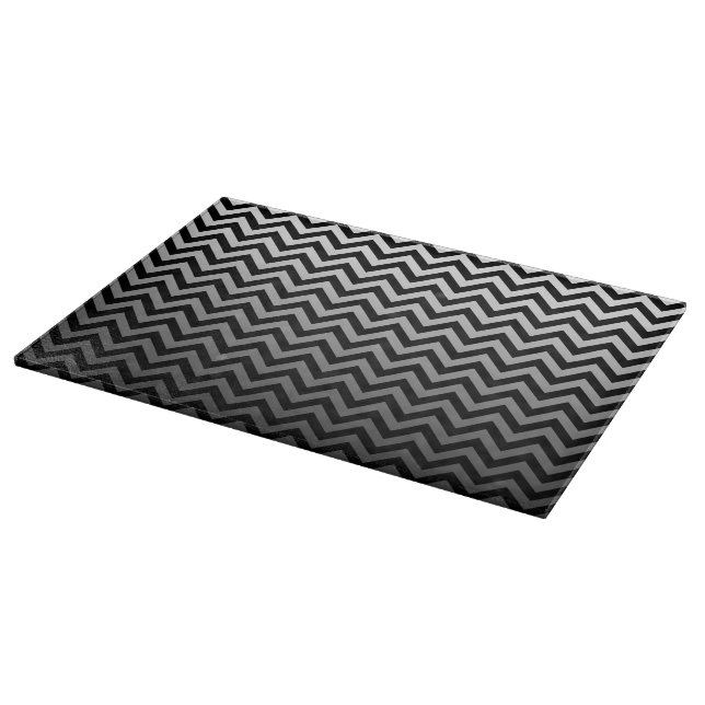Planche À Découper Motif ZIGZAG - dégradés gris + votre dossier. (Coin)