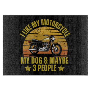 Planche À Découper Motocyclette de chien