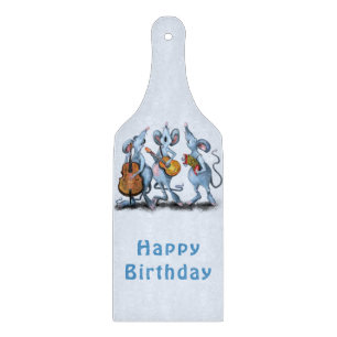 Planche À Découper Mouse Music Band Funny Birthday Cutboard