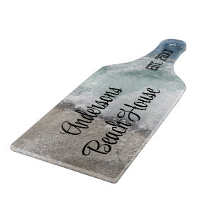 Planche À Découper Mousse marine Vagues océaniques Nom de famille Kee