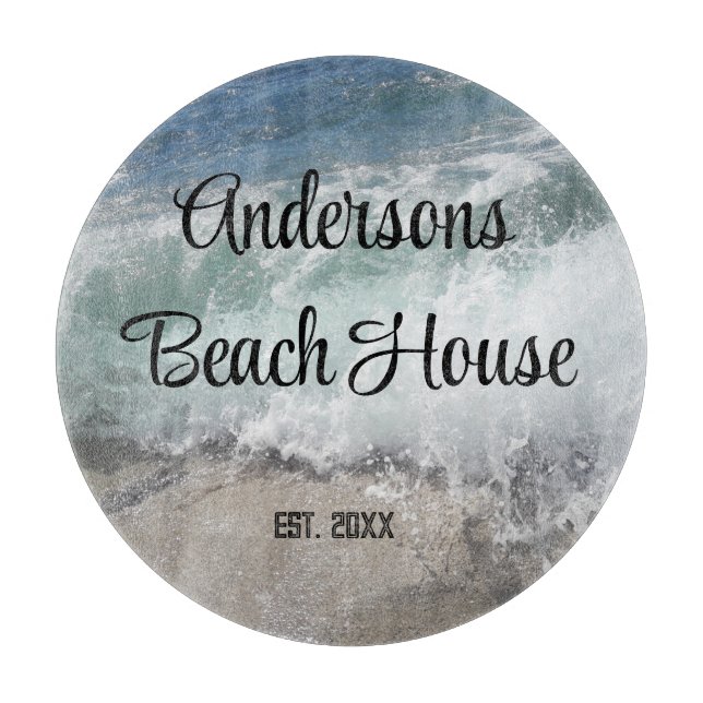 Planche À Découper Mousse marine Vagues océaniques Nom de famille Kee (Devant)