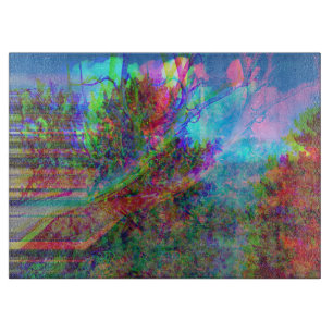 Planche À Découper Mystic Abstract Tree Art Ocean Blue