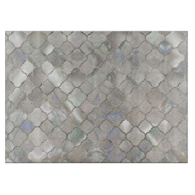 Planche À Découper Nacre marocaine de motif de Quatrefoil (Devant)
