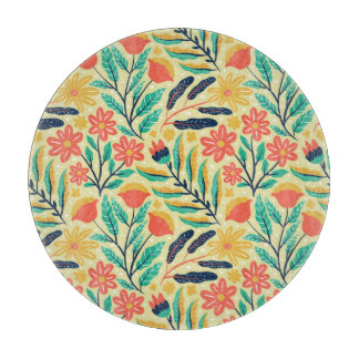 Planche À Découper Nature Foliage : Floral Motif sans joint.