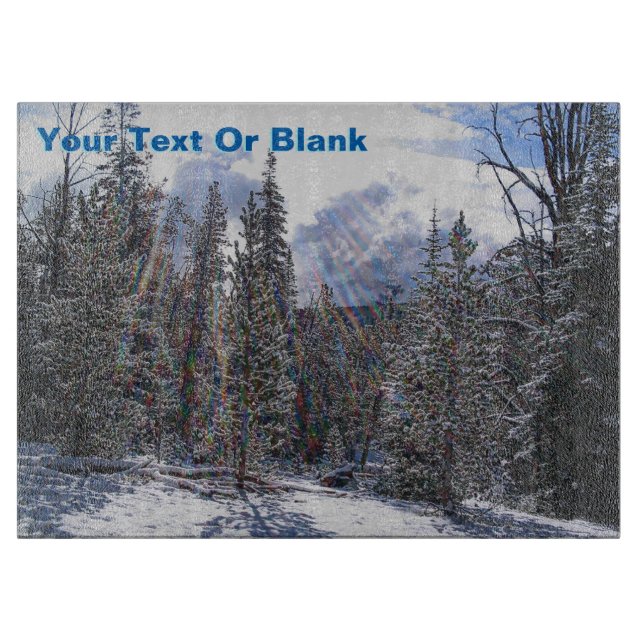 Planche À Découper Neige Fraîche Sur Foudre Rapide (Devant)