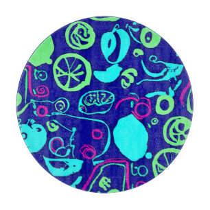 Planche À Découper Neon Fruits Art Motif